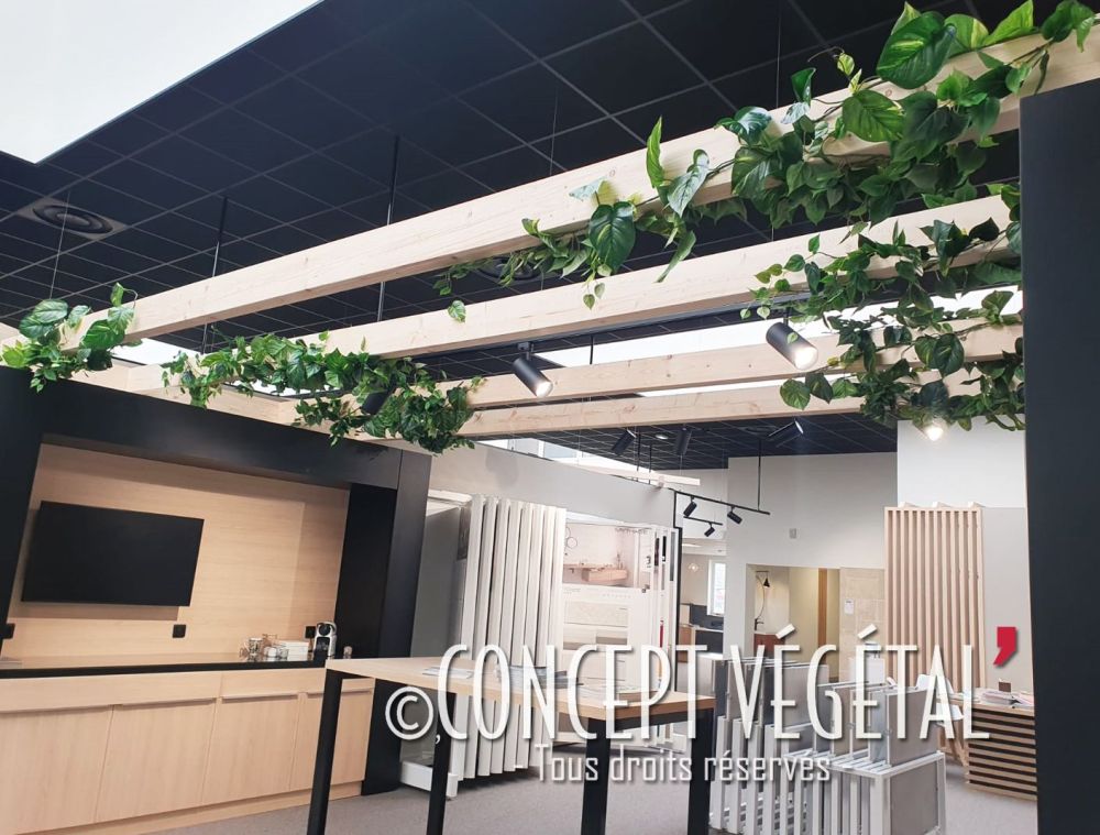 Plafond végétal artificiel, création sur mesure