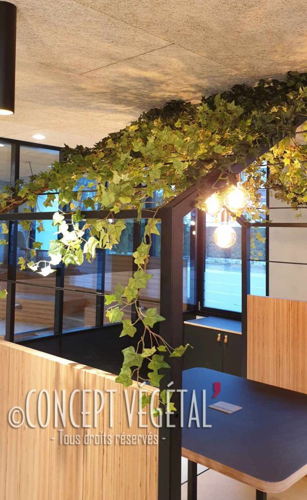 Plafond végétal artificiel, création sur mesure