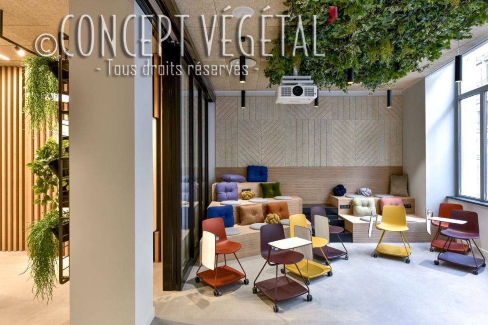 Plafond végétal artificiel, création sur mesure