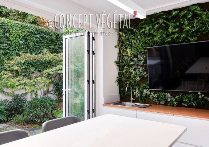 Mur Vegetal Artificiel Intérieur ou Extérieur Luxury au M2