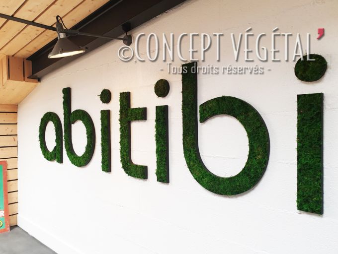 logo abitibi en mousse des bois plate stabilisée sur fond blanc