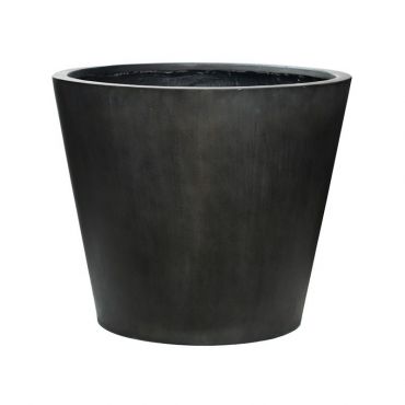 Pot rond large , en mélange pierre et résine