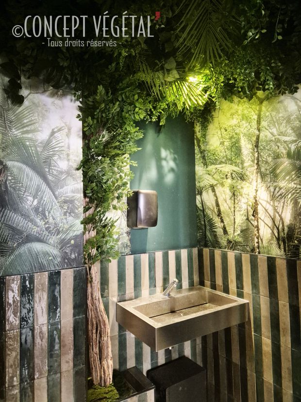 Sanitaires esprit jungle