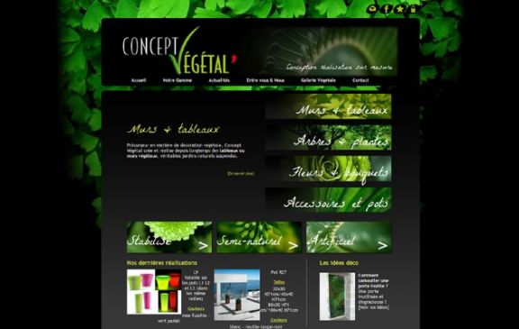 Nouveau site Concept Vegetal dédié à la décoration et au design végétal d'intérieur