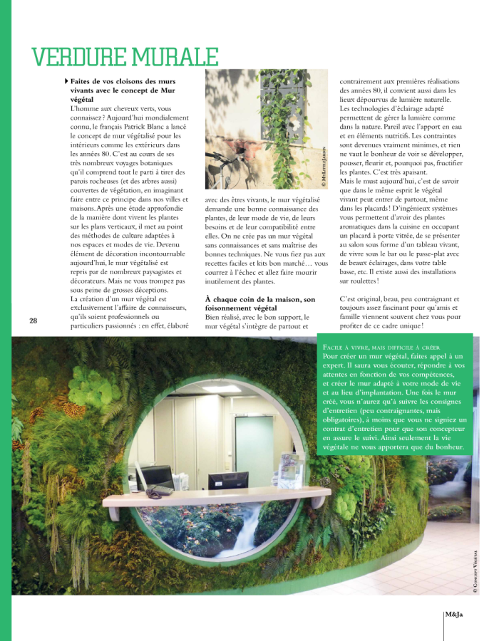 Publication Maison et Jardin actuels