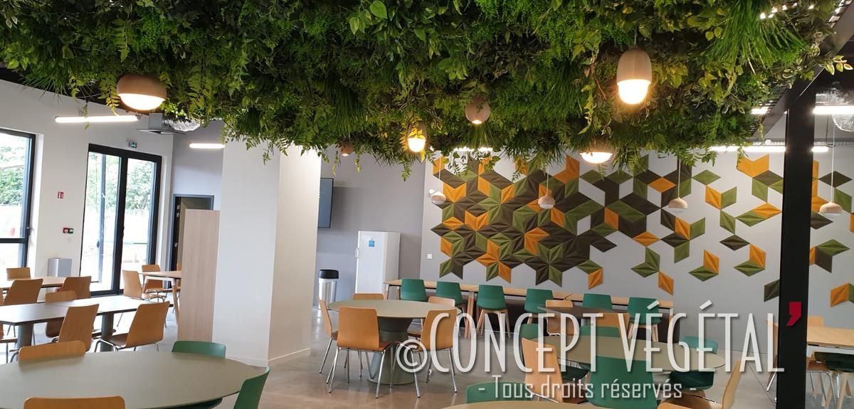 Plafond végétal artificiel, création sur mesure